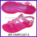 SR-14WR1327 new fahion flat jelly sandals palstic shoes sandals wholesale jelly sandals